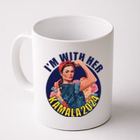 IM With Her Kamala 2024 Retro Rosie Art Coffee Mug