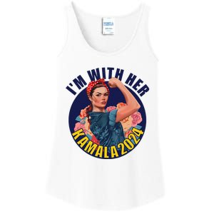 IM With Her Kamala 2024 Retro Rosie Art Ladies Essential Tank