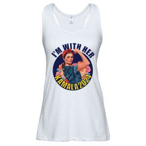 IM With Her Kamala 2024 Retro Rosie Art Ladies Essential Flowy Tank