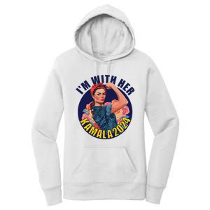 IM With Her Kamala 2024 Retro Rosie Art Women's Pullover Hoodie