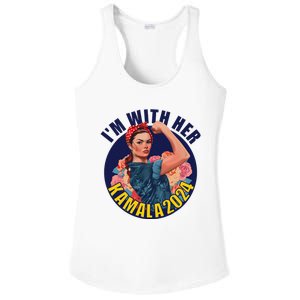 IM With Her Kamala 2024 Retro Rosie Art Ladies PosiCharge Competitor Racerback Tank