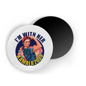 IM With Her Kamala 2024 Retro Rosie Art Magnet