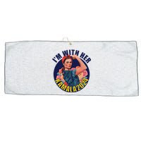 IM With Her Kamala 2024 Retro Rosie Art Large Microfiber Waffle Golf Towel