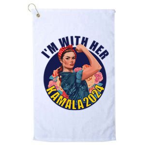 IM With Her Kamala 2024 Retro Rosie Art Platinum Collection Golf Towel