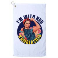 IM With Her Kamala 2024 Retro Rosie Art Platinum Collection Golf Towel