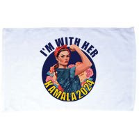 IM With Her Kamala 2024 Retro Rosie Art Microfiber Hand Towel