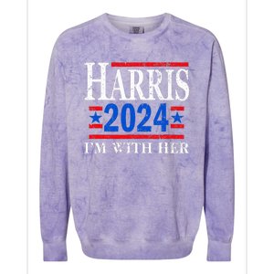 IM With Her Kamala Vote For 2024 President Kamala Harris Colorblast Crewneck Sweatshirt