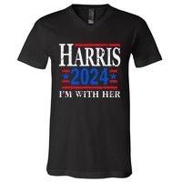 IM With Her Kamala Vote For 2024 President Kamala Harris V-Neck T-Shirt