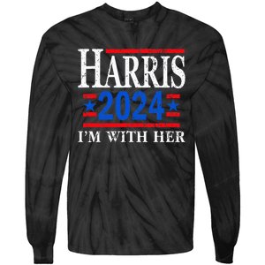 IM With Her Kamala Vote For 2024 President Kamala Harris Tie-Dye Long Sleeve Shirt