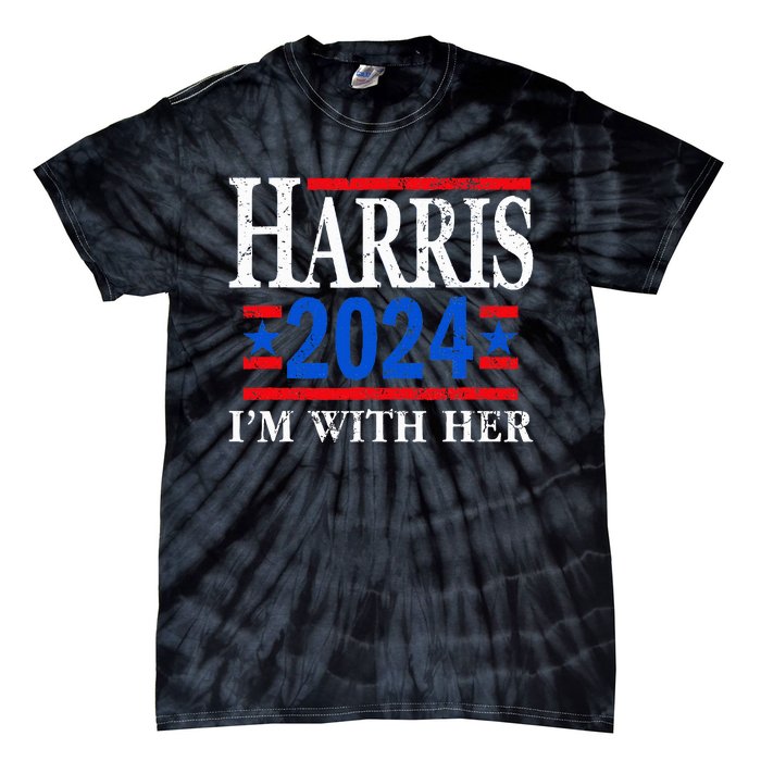 IM With Her Kamala Vote For 2024 President Kamala Harris Tie-Dye T-Shirt