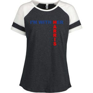 IM With Her Kamala 2024 Enza Ladies Jersey Colorblock Tee