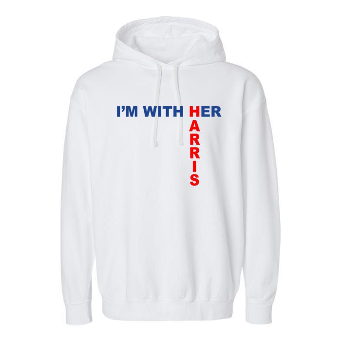 IM With Her Kamala 2024 Garment-Dyed Fleece Hoodie