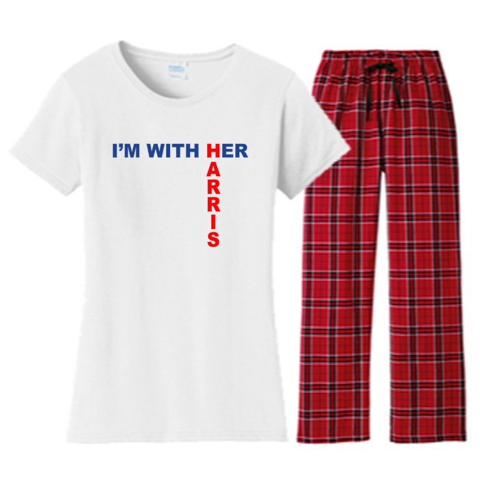 IM With Her Kamala 2024 Women's Flannel Pajama Set