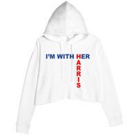 IM With Her Kamala 2024 Crop Fleece Hoodie