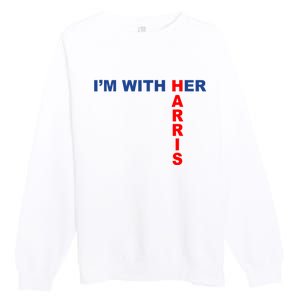 IM With Her Kamala 2024 Premium Crewneck Sweatshirt