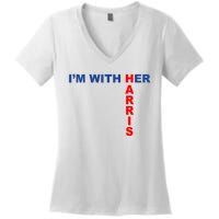 IM With Her Kamala 2024 Women's V-Neck T-Shirt