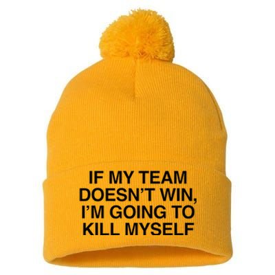 I Work Hard Because Millions On Welfare Funny Working Pom Pom 12in Knit Beanie