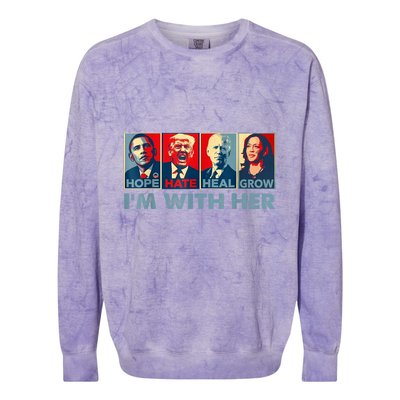 IM With Her Kamala Vote For 2024 President Kamalaharris Colorblast Crewneck Sweatshirt