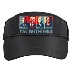 IM With Her Kamala Vote For 2024 President Kamalaharris Adult Drive Performance Visor