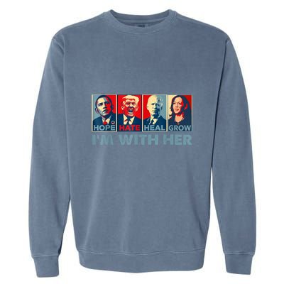 IM With Her Kamala Vote For 2024 President Kamalaharris Garment-Dyed Sweatshirt