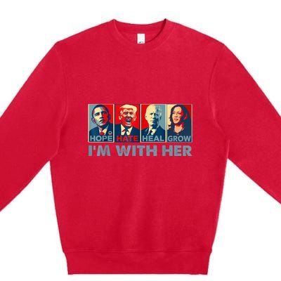 IM With Her Kamala Vote For 2024 President Kamalaharris Premium Crewneck Sweatshirt