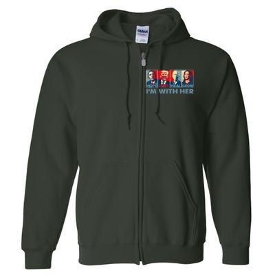 IM With Her Kamala Vote For 2024 President Kamalaharris Full Zip Hoodie