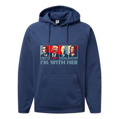 IM With Her Kamala Vote For 2024 President Kamalaharris Performance Fleece Hoodie