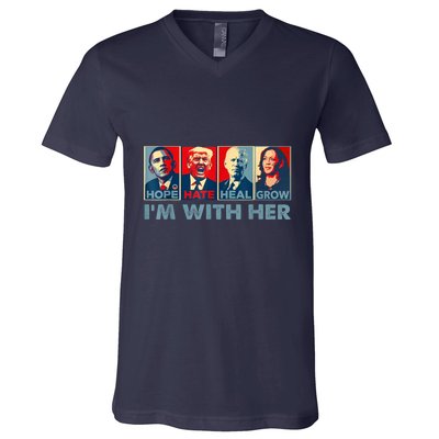 IM With Her Kamala Vote For 2024 President Kamalaharris V-Neck T-Shirt