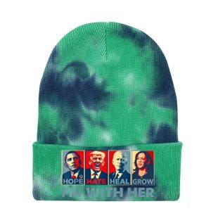 IM With Her Kamala Vote For 2024 President Kamalaharris Tie Dye 12in Knit Beanie