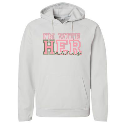 IM With Her Kamala Vote For 2024 President Kamala Harris Performance Fleece Hoodie