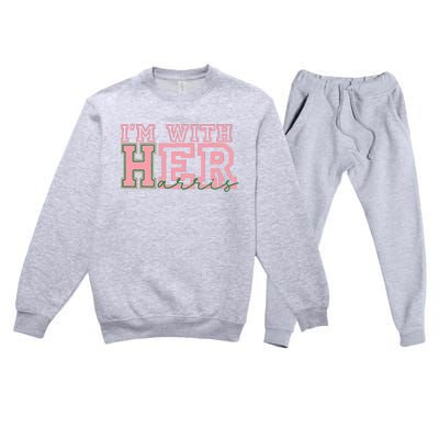 IM With Her Kamala Vote For 2024 President Kamala Harris Premium Crewneck Sweatsuit Set