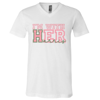 IM With Her Kamala Vote For 2024 President Kamala Harris V-Neck T-Shirt