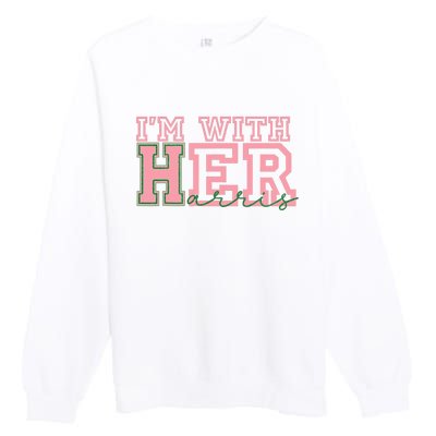 IM With Her Kamala Vote For 2024 President Kamala Harris Premium Crewneck Sweatshirt