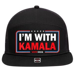 IM With Her Kamala Vote For 2024 President Kamalaharris 7 Panel Mesh Trucker Snapback Hat