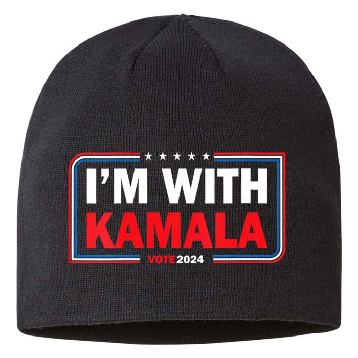 IM With Her Kamala Vote For 2024 President Kamalaharris Sustainable Beanie