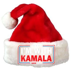 IM With Her Kamala Vote For 2024 President Kamalaharris Premium Christmas Santa Hat