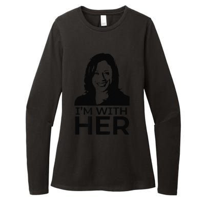 IM With Her Kamala Vote For 2024 President Kamala Harris Womens CVC Long Sleeve Shirt