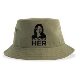 IM With Her Kamala Vote For 2024 President Kamala Harris Sustainable Bucket Hat