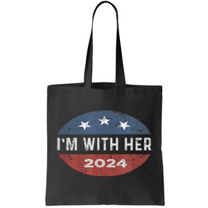 IM With Her Kamala Vote For 2024 President Kamala Harris Tote Bag