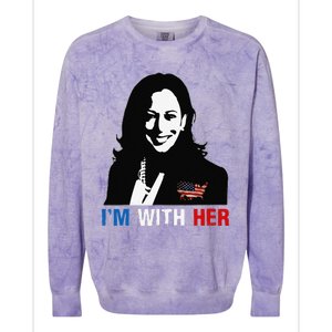 IM With Her Kamala Vote For 2024 President Kamala Harris Colorblast Crewneck Sweatshirt