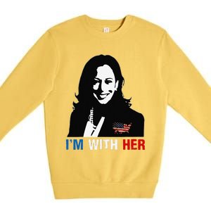 IM With Her Kamala Vote For 2024 President Kamala Harris Premium Crewneck Sweatshirt