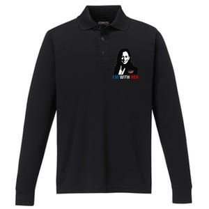 IM With Her Kamala Vote For 2024 President Kamala Harris Performance Long Sleeve Polo