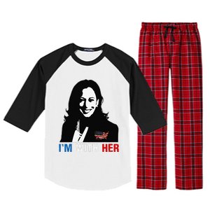 IM With Her Kamala Vote For 2024 President Kamala Harris Raglan Sleeve Pajama Set