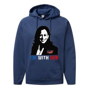 IM With Her Kamala Vote For 2024 President Kamala Harris Performance Fleece Hoodie