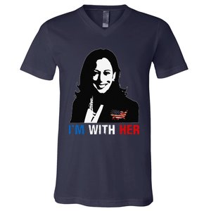 IM With Her Kamala Vote For 2024 President Kamala Harris V-Neck T-Shirt