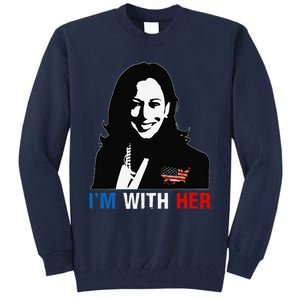 IM With Her Kamala Vote For 2024 President Kamala Harris Tall Sweatshirt