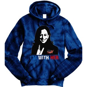 IM With Her Kamala Vote For 2024 President Kamala Harris Tie Dye Hoodie