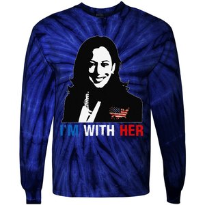 IM With Her Kamala Vote For 2024 President Kamala Harris Tie-Dye Long Sleeve Shirt