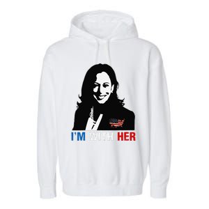 IM With Her Kamala Vote For 2024 President Kamala Harris Garment-Dyed Fleece Hoodie