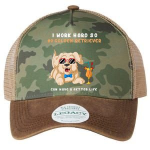 I Work Hard So My Golden Retriver Can Have A Better Life Legacy Tie Dye Trucker Hat